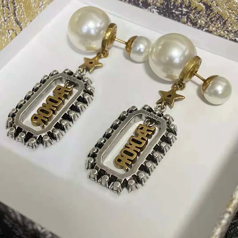 Dior Tribales Earrings Antique Gold and Palladium for Women in Finish Metal Dior Tribales Earrings Antique Gold and Palladium for Women in Finish Metal