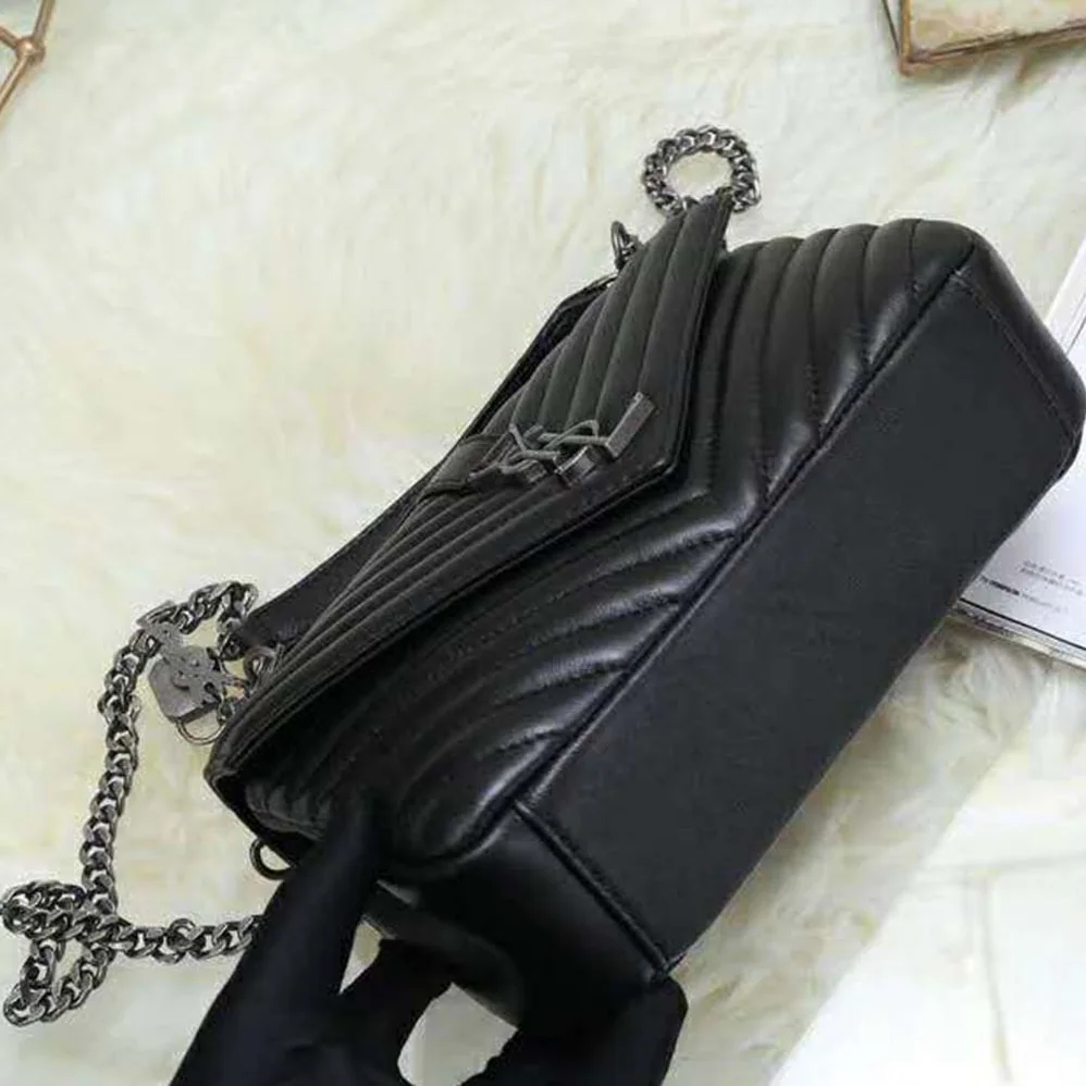 Saint Laurent YSL Classic Large College Bag Matelasse Leather in Black