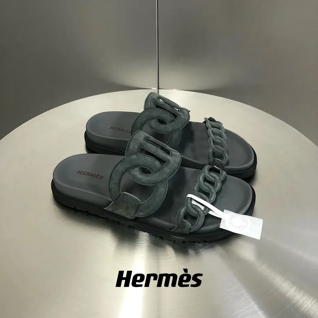 Hermes Extra Sandal Dark Grey Hermes Extra Sandal Dark Grey