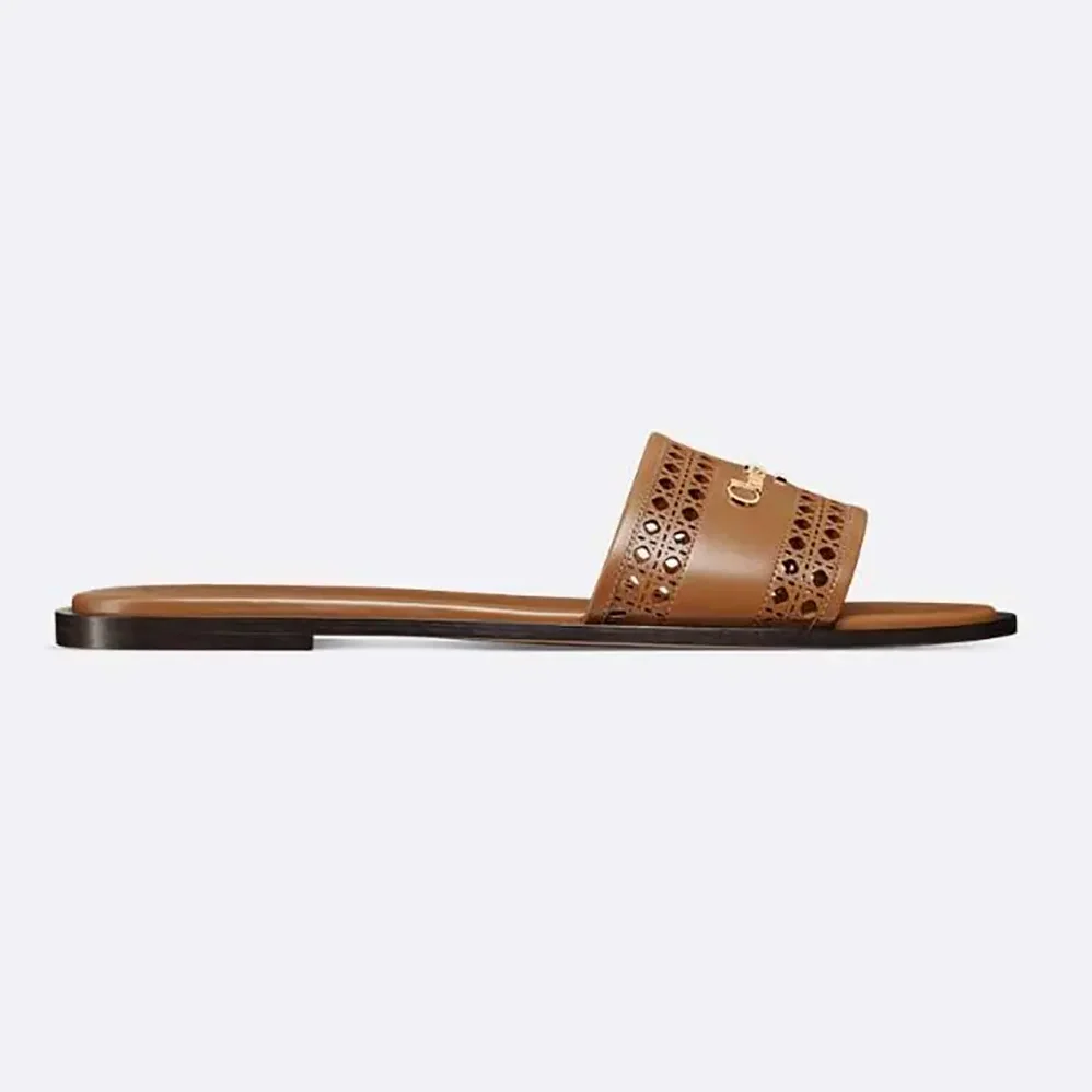 Dior Camel Calfskin with Openwork Microcannage Motif for Women Dior Camel Calfskin with Openwork Microcannage Motif for Women