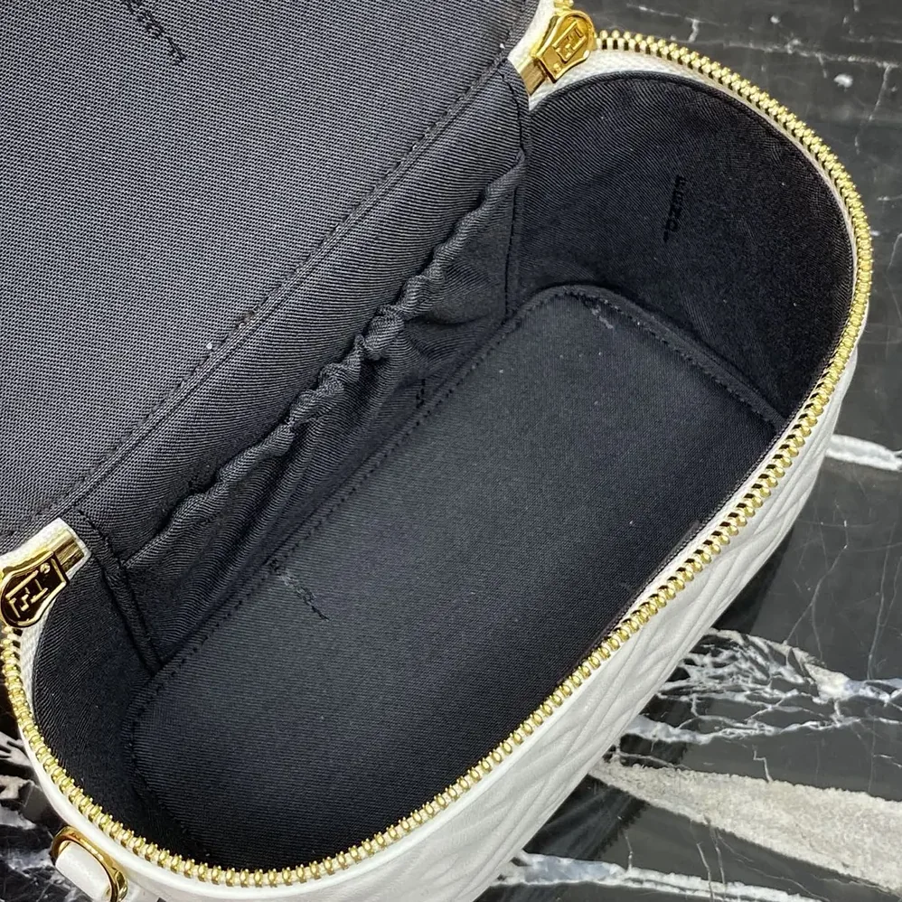 Fendi Vanity Camelia Nappa Leather Mini for Women in Bag With FF Motif Fendi Vanity Camelia Nappa Leather Mini for Women in Bag With FF Motif