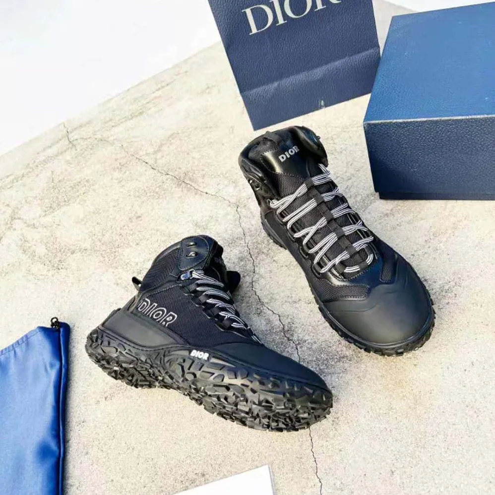 Dior Diorizon Hiking Boot Black Technical Mesh and Rubber for Men Dior Diorizon Hiking Boot Black Technical Mesh and Rubber for Men
