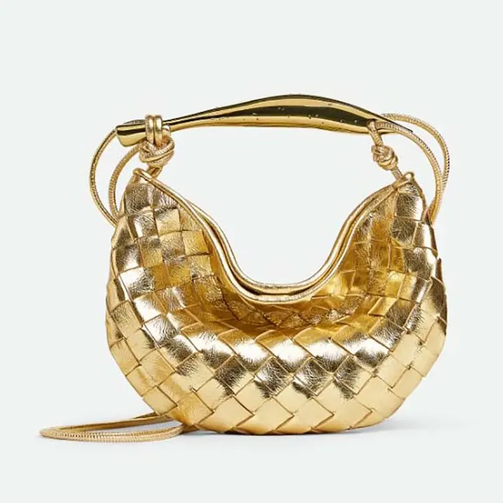 Bottega Veneta Baby Sardine for Women in Gold Bottega Veneta Baby Sardine for Women in Gold