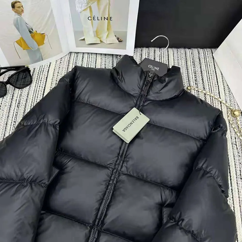 Balenciaga Shrunk Puffer in Black Technical Micro Faille for Men Balenciaga Shrunk Puffer in Black Technical Micro Faille for Men