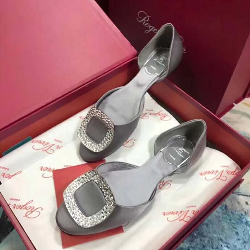 Roger Vivier Shoes Chips Ballerinas for Women in Silver