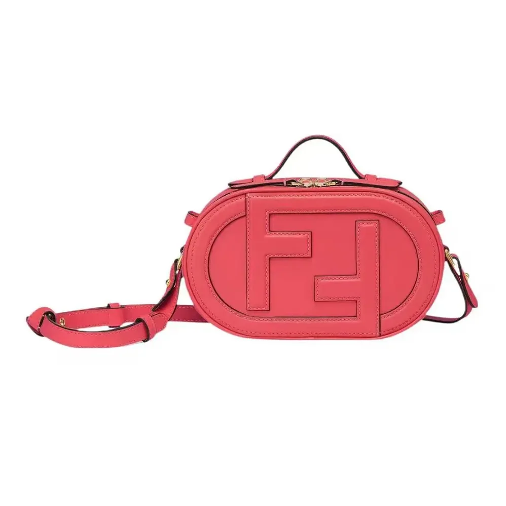 Fendi O Lock Mini Camera Case Pink Leather Mini Bag for Women Fendi O Lock Mini Camera Case Pink Leather Mini Bag for Women