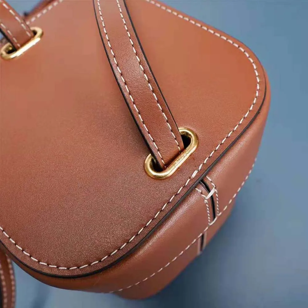 Celine Small Box Cuir Triomphe in Smooth Calfskin for Women in Brown