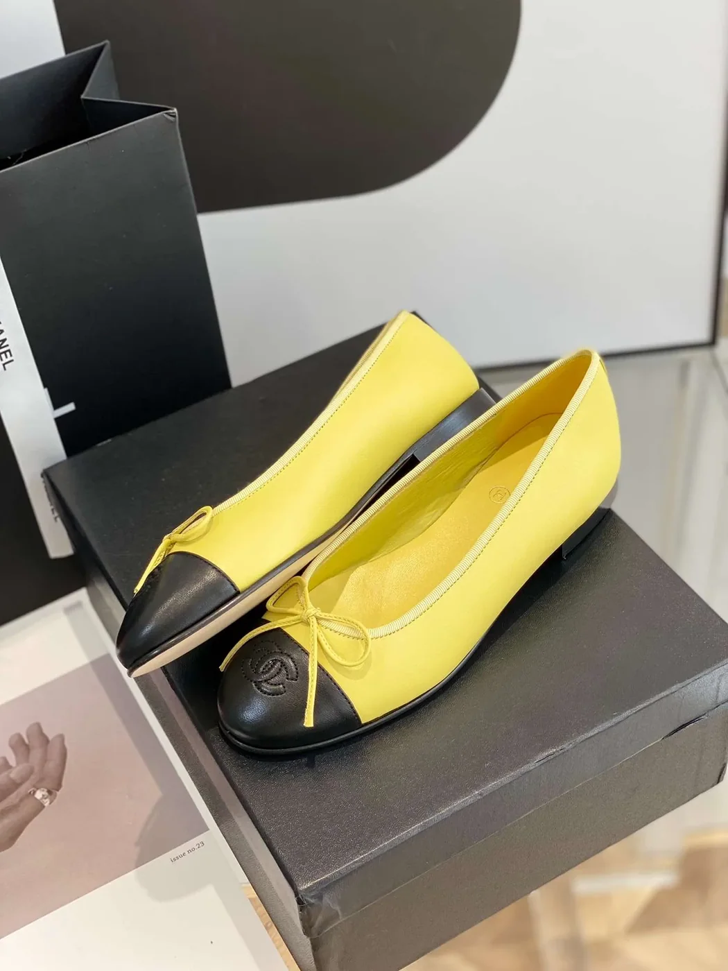 Chanel Ballet Flats Yellow Chanel Ballet Flats Yellow