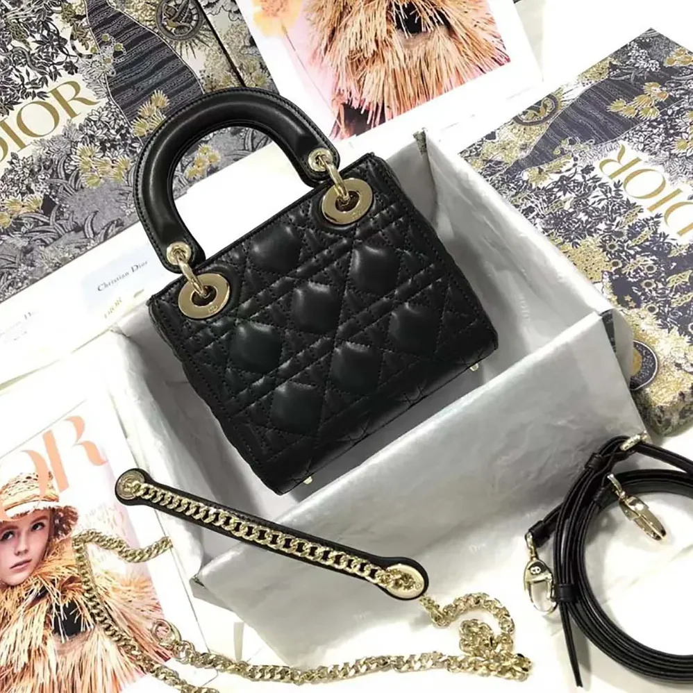 Dior Mini Lady Dior Bag Black Cannage Lambskin for Women Dior Mini Lady Dior Bag Black Cannage Lambskin for Women
