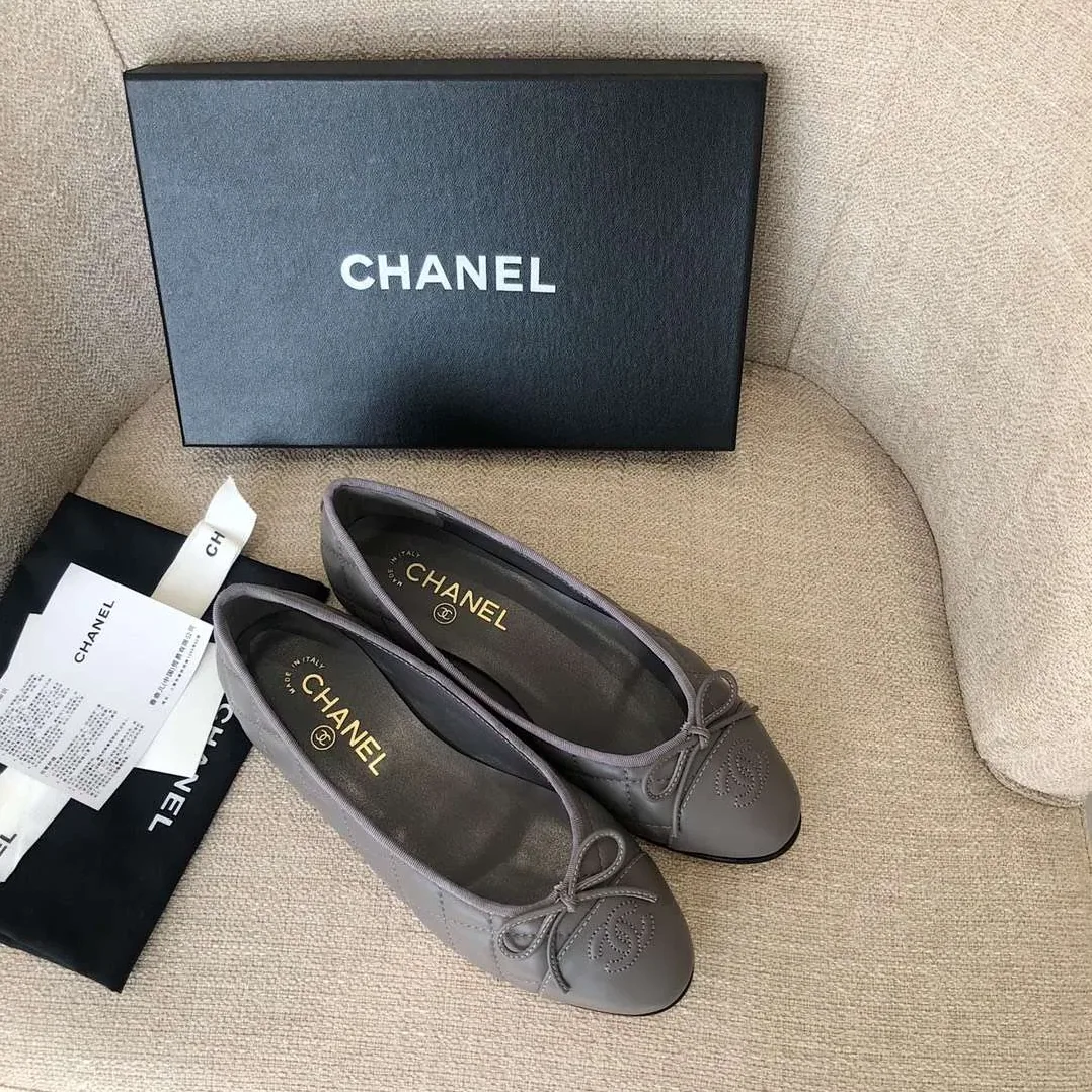 Chanel Ballet Flats Dark Green Chanel Ballet Flats Dark Green