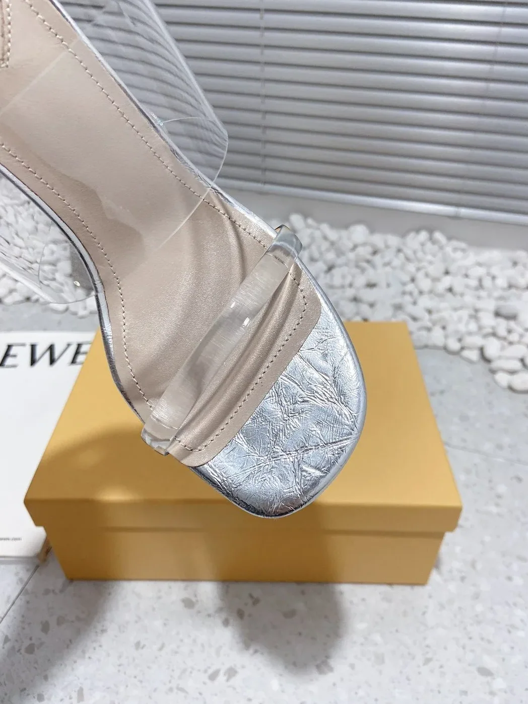 Fendi First Silver Transparent High in Heeled Sandals Fendi First Silver Transparent High in Heeled Sandals