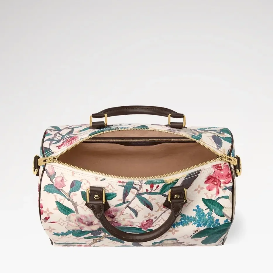 Louis Vuitton Speedy Soft 30 Top Handle Bag in Monogram Dune Gold Hardware Louis Vuitton Speedy Soft 30 Top Handle Bag in Monogram Dune Gold Hardware