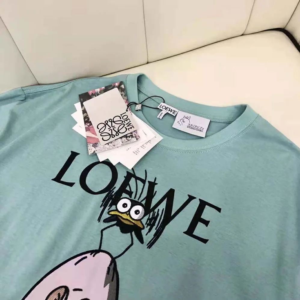 Loewe Yu-Bird T-shirt in Cotton for Men in Lime Loewe Yu-Bird T-shirt in Cotton for Men in Lime