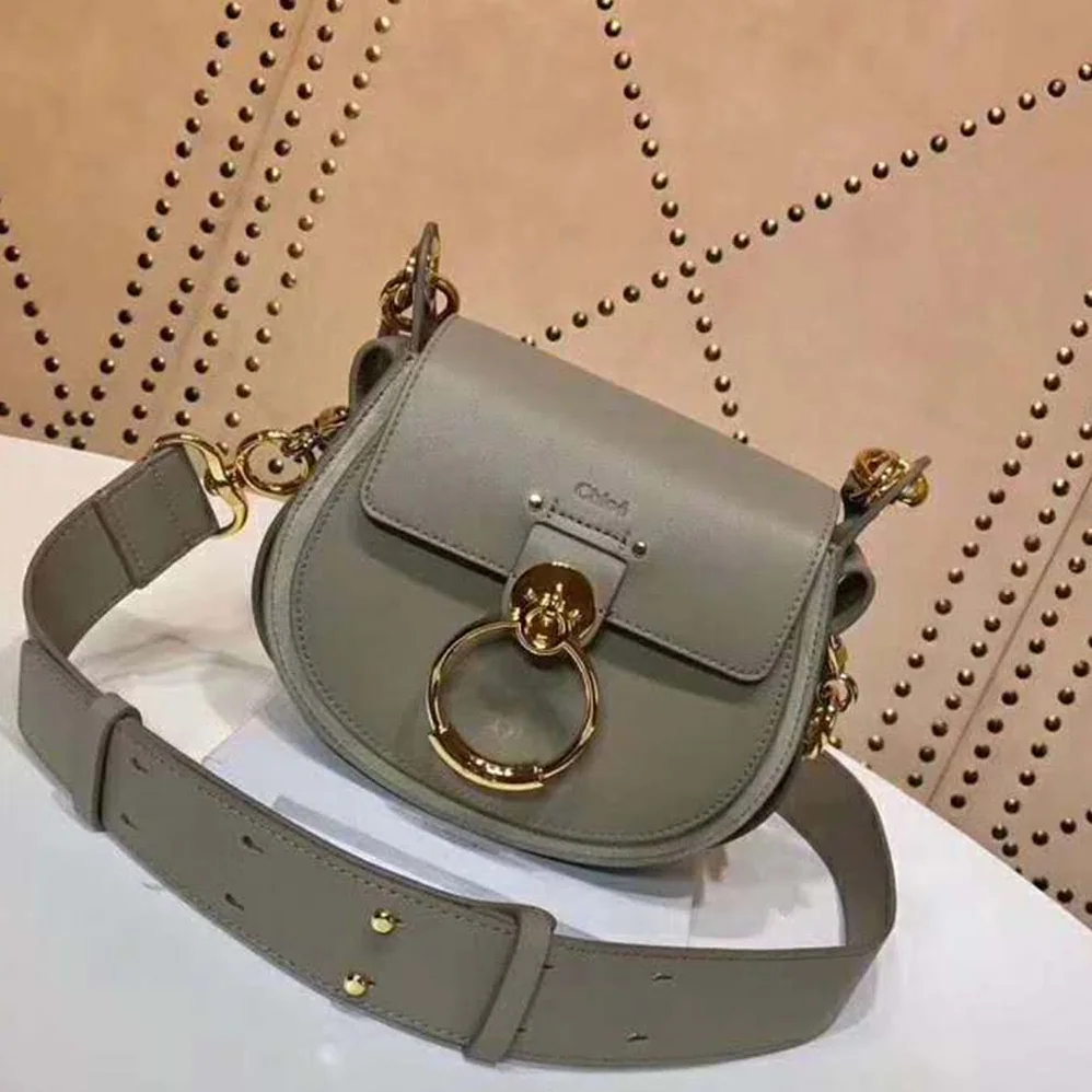 Chloe Small Tess Bag in Shiny & Suede Calfskin for Women in Brown Chloe Small Tess Bag in Shiny & Suede Calfskin for Women in Brown