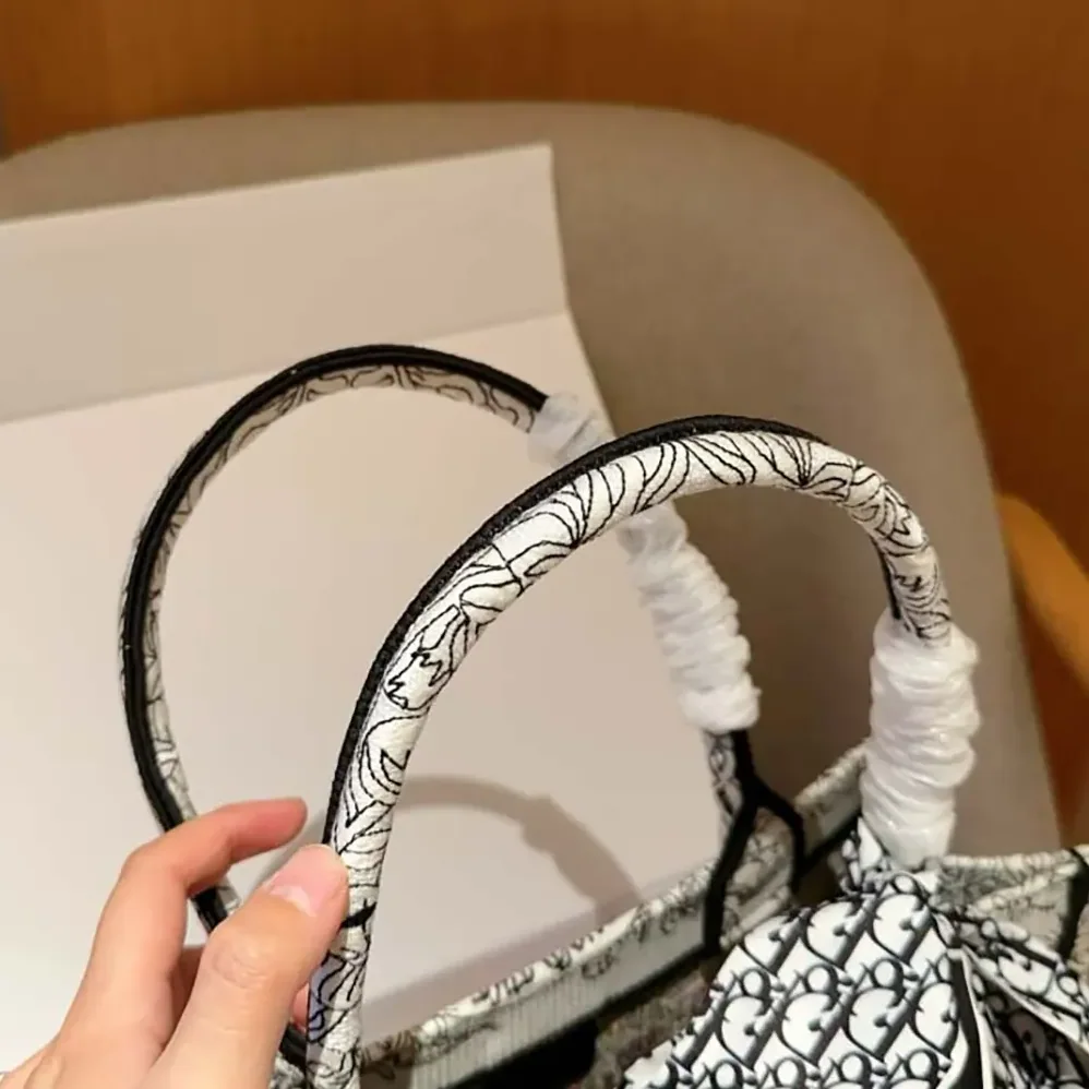 Dior Medium Dior Book Tote Latte Embroidery for Women