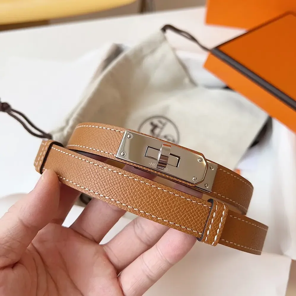 Hermes Kelly 18 Belt for Women in Brown