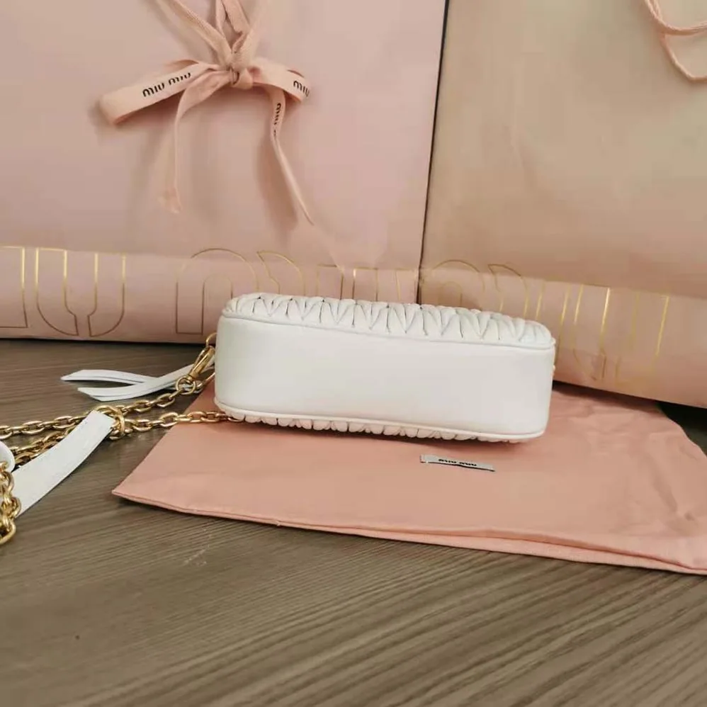 Miu Miu Matelassé Nappa Leather Mini-Bag for Women in White