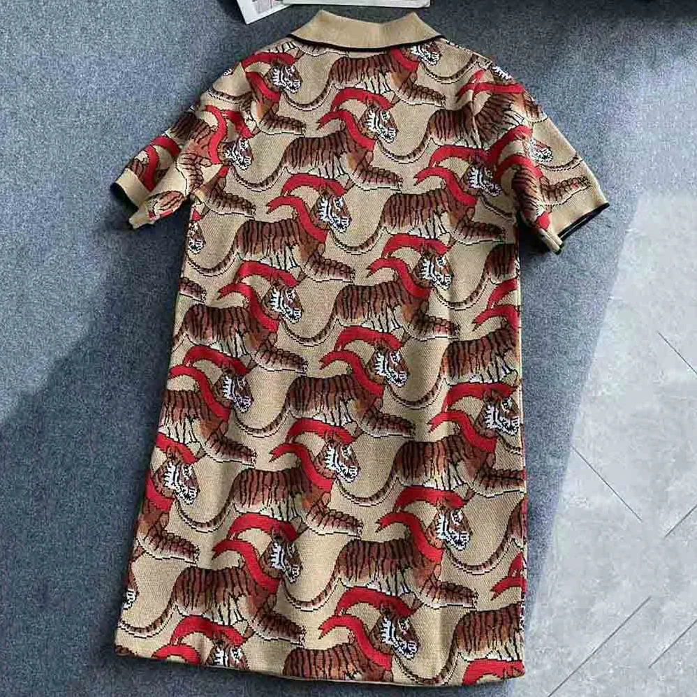 Burberry Tiger Graphic Technical Wool Jacquard Dress for Women