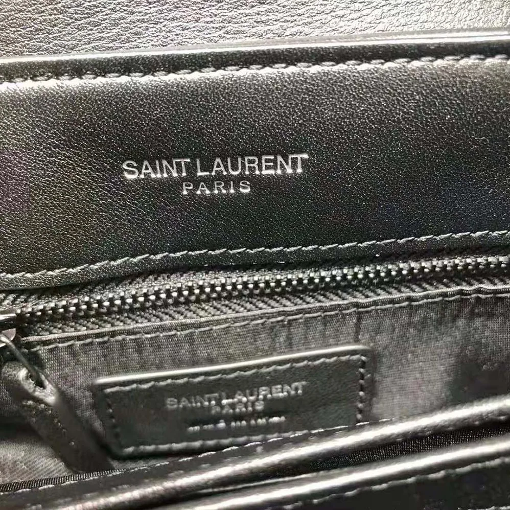 Saint Laurent YSL Loulou Toy Strap Bag in Quilted “Y” Leather for Women in Black