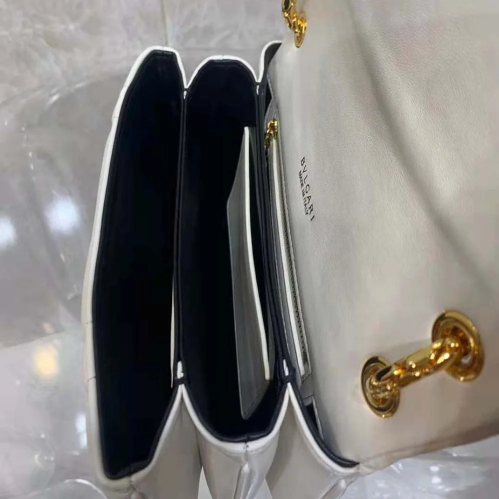 Bvlgari Serpenti Reverse Shoulder Bag for Women in White