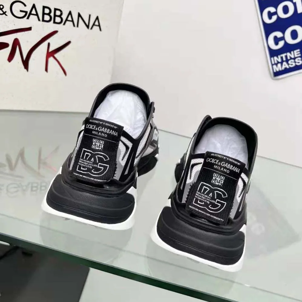 Dolce Gabbana D&G Mesh Fast Sneakers for Men in Black Dolce Gabbana D&G Mesh Fast Sneakers for Men in Black