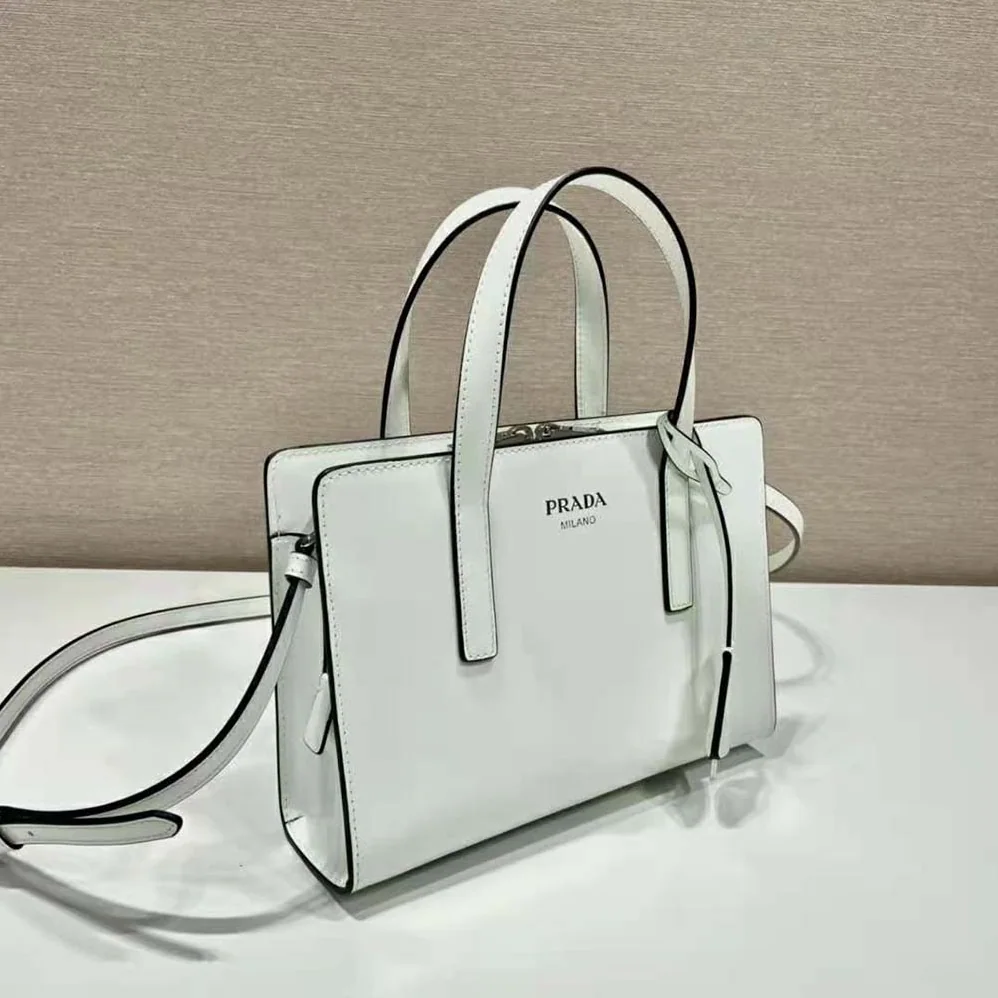Prada Re-Edition 1995 Brushed-Leather Mini Handbag for Women in White