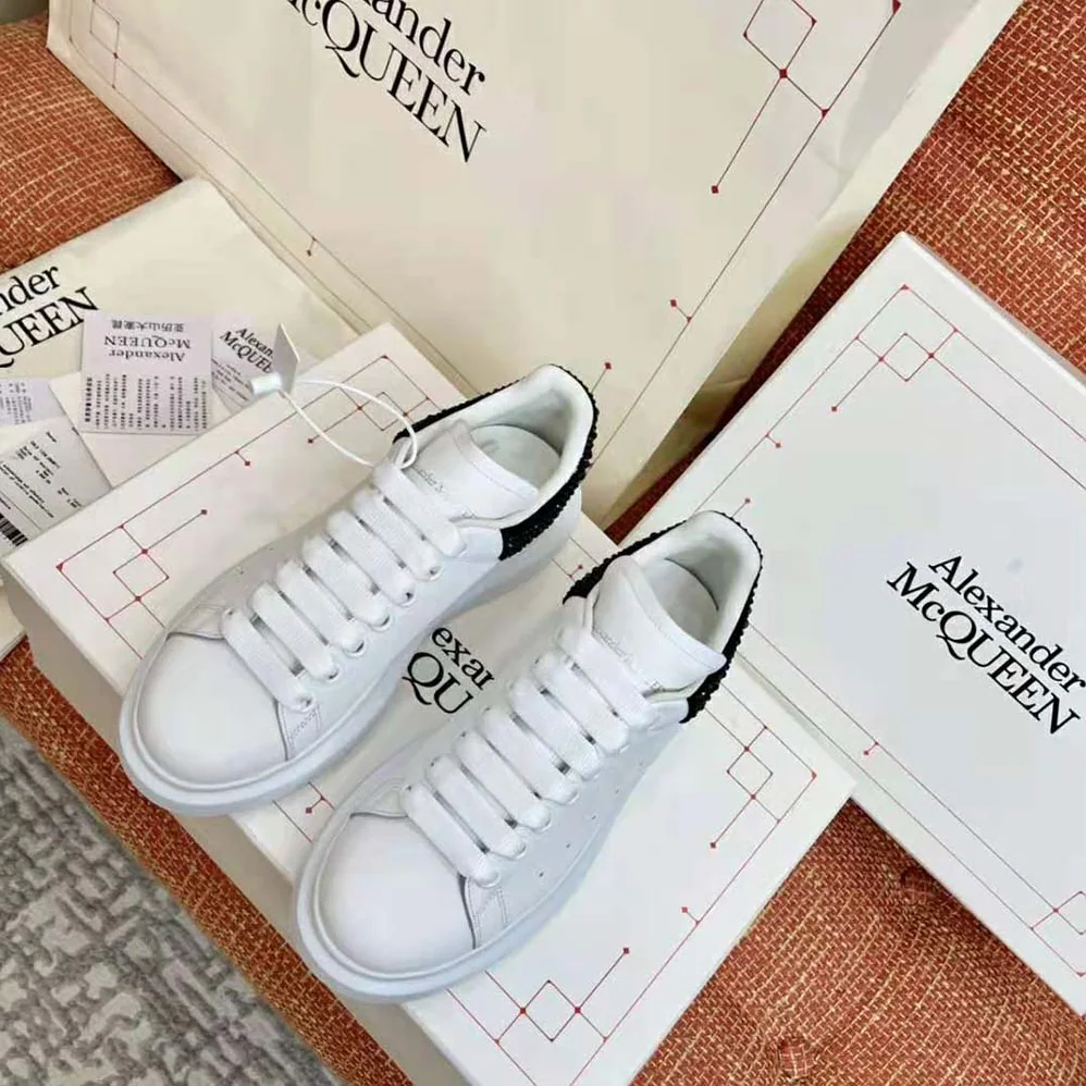 Alexander Mcqueen White Smooth Calf Leather Oversized Sneaker for Women