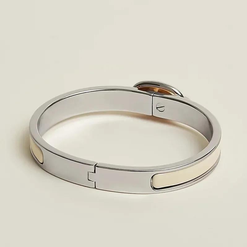 Hermes Mini Clic Chaine D Ancre Bracelet Creme Silver Hardware Hermes Mini Clic Chaine D Ancre Bracelet Creme Silver Hardware