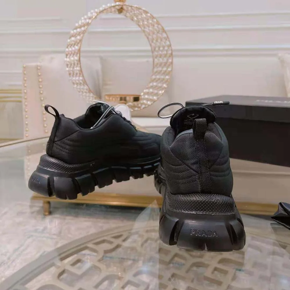 Prada Rush Gabardine Re-Nylon Sneakers for Women in Black Prada Rush Gabardine Re-Nylon Sneakers for Women in Black