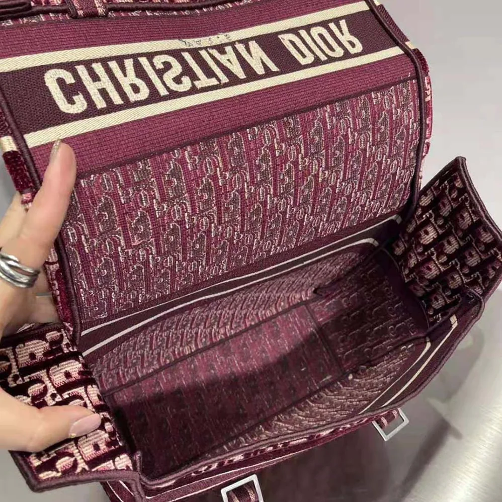 Dior Diorcamp Bag Dior Oblique Embroidery for Men in Maroon Dior Diorcamp Bag Dior Oblique Embroidery for Men in Maroon