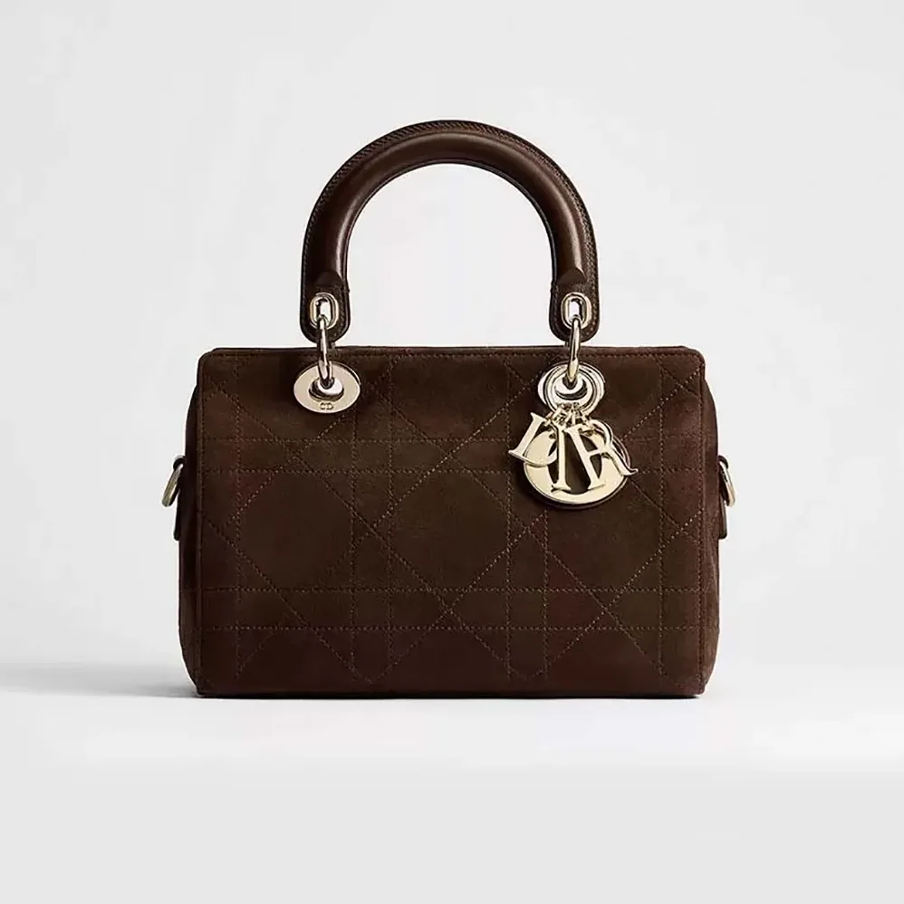 Dior Small Dior Granville Bag Chocolate Flat Macrocannage Suede Calfskin for Women Dior Small Dior Granville Bag Chocolate Flat Macrocannage Suede Calfskin for Women
