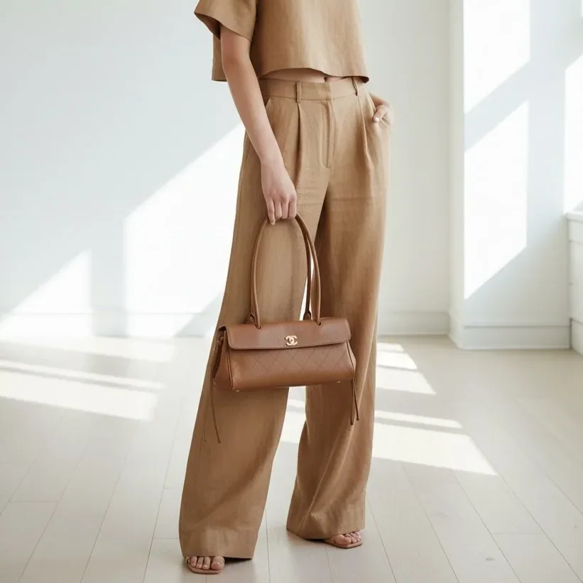 Chanel Small Shopping Shoulder Bag in Camel Gold Hardware Chanel Small Shopping Shoulder Bag in Camel Gold Hardware