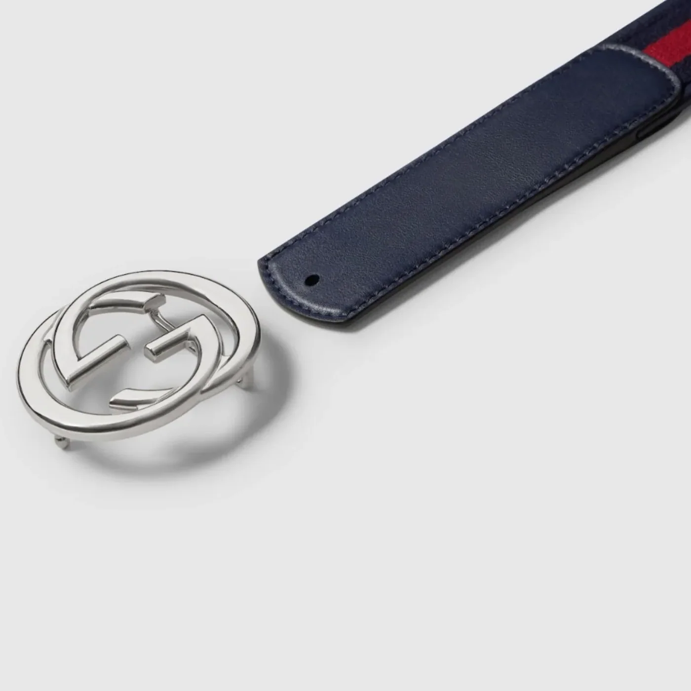 Gucci Reversible Belt With Interlocking G Buckle Blue in Red Gucci Reversible Belt With Interlocking G Buckle Blue in Red
