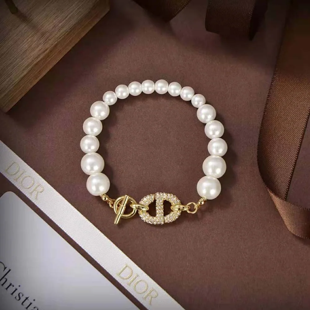 Dior CD Navy Bracelet Gold for Women in Finish Metal Dior CD Navy Bracelet Gold for Women in Finish Metal