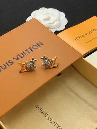 Louis Vuitton Alphabet Earrings Gold Louis Vuitton Alphabet Earrings Gold