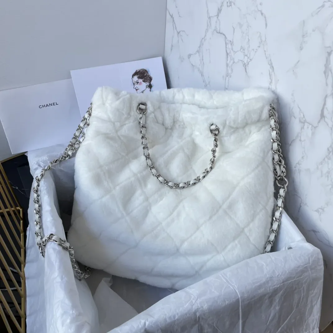 Chanel Large Backpack in White Silver Hardware Chanel Large Backpack in White Silver Hardware