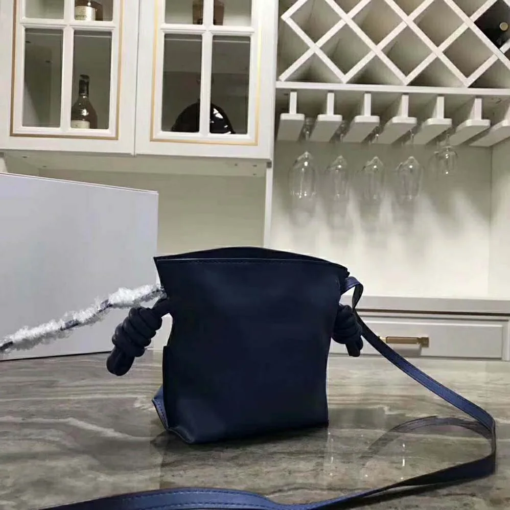 Loewe Flamenco Knot Mini Bag in Nappa Leather for Women in Navy Loewe Flamenco Knot Mini Bag in Nappa Leather for Women in Navy