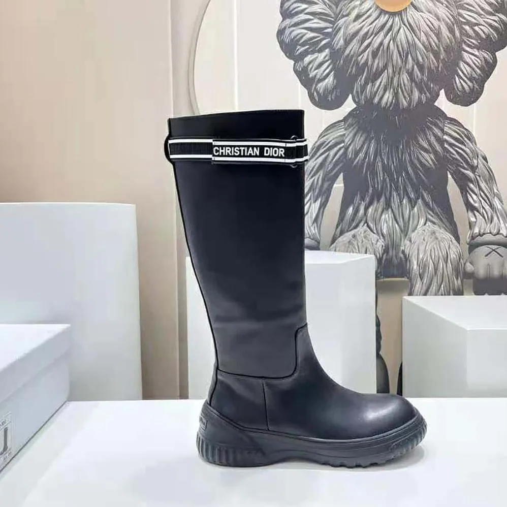 Dior D for Women in Racer Boot Black Calfskin