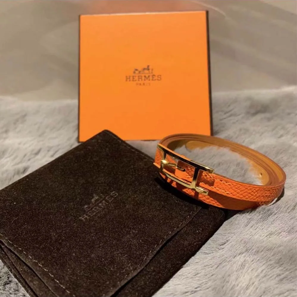 Hermes Behapi Double Tour Bracelet for Unisex in Brown