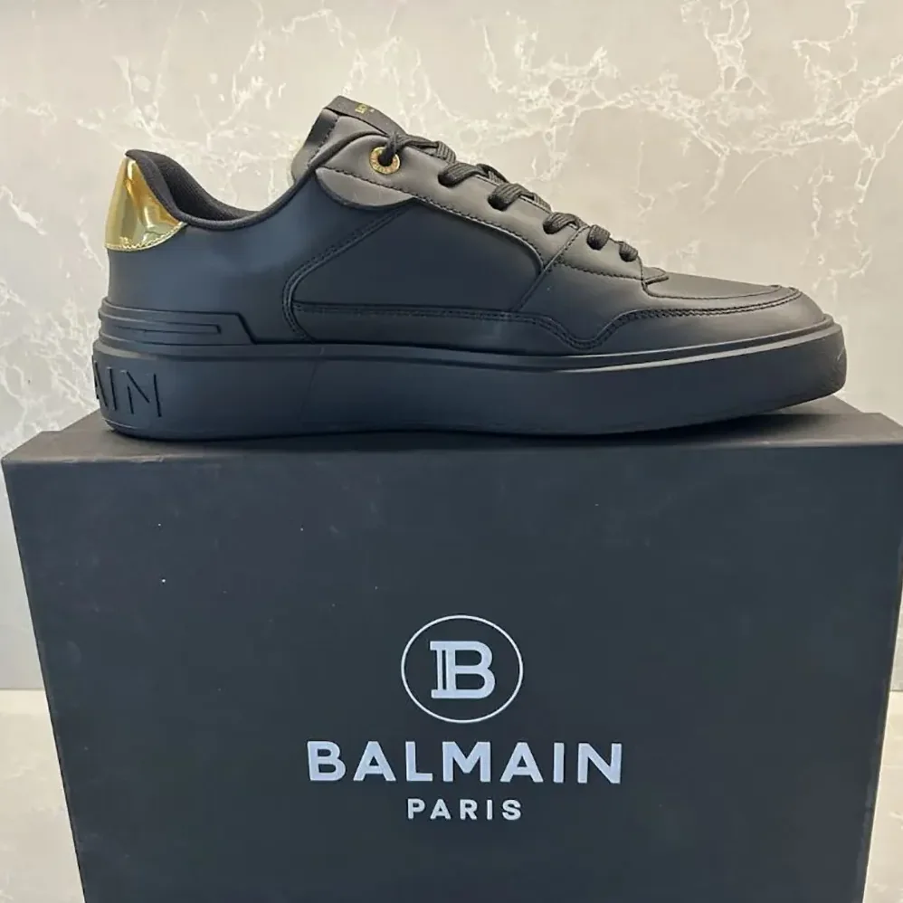 Balmain B Court Trainers in Calfskin for Unisex in Black