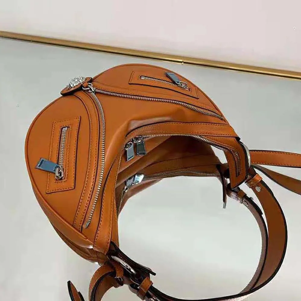 Versace Repeat Small Hobo Bag for Women in Orange Versace Repeat Small Hobo Bag for Women in Orange