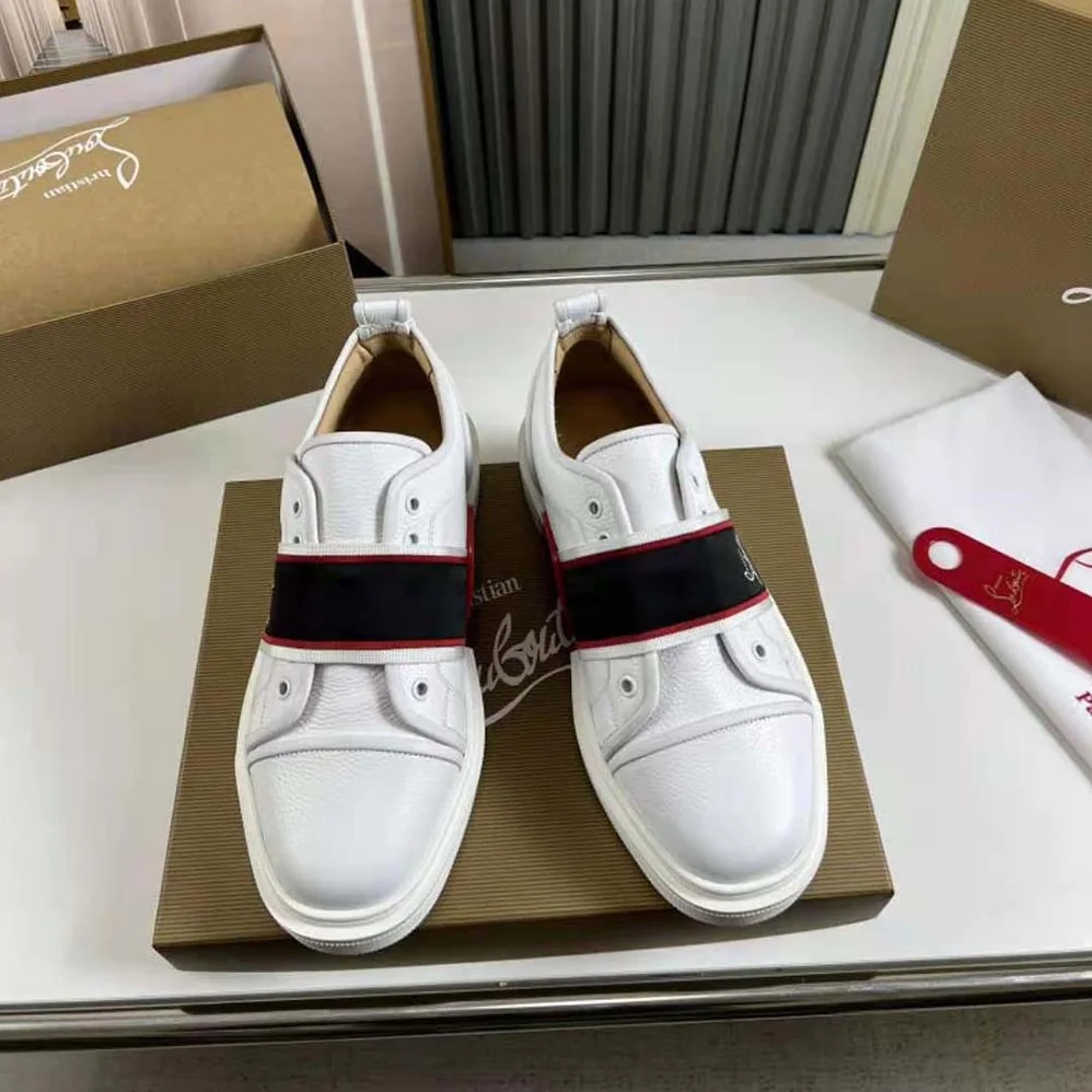 Christian Louboutin Adolescenza Sneakers for Men in White Christian Louboutin Adolescenza Sneakers for Men in White