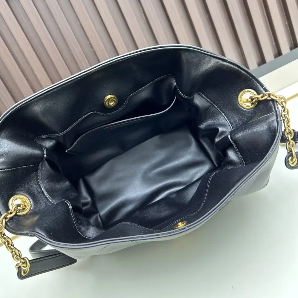 Saint Laurent YSL Jamie Shoulder Pouch in Lambskin for Women in Black Saint Laurent YSL Jamie Shoulder Pouch in Lambskin for Women in Black