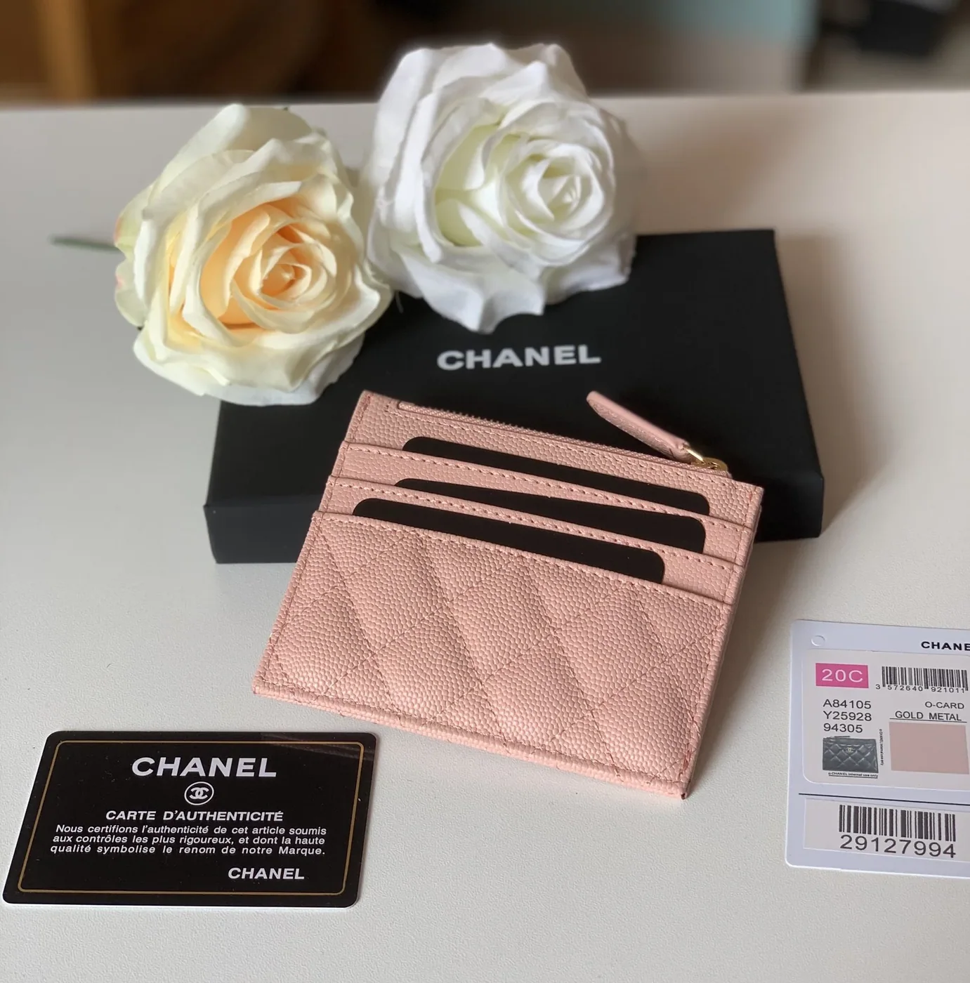 Chanel Flat Card Holder Pink Bag / Chanel Flat Card Holder Pink Bag /