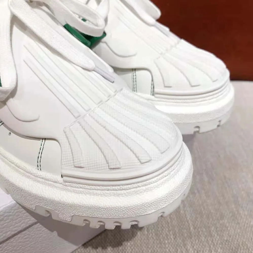 Dior Dior-id Sneaker White and Green Calfskin and Rubber for Women