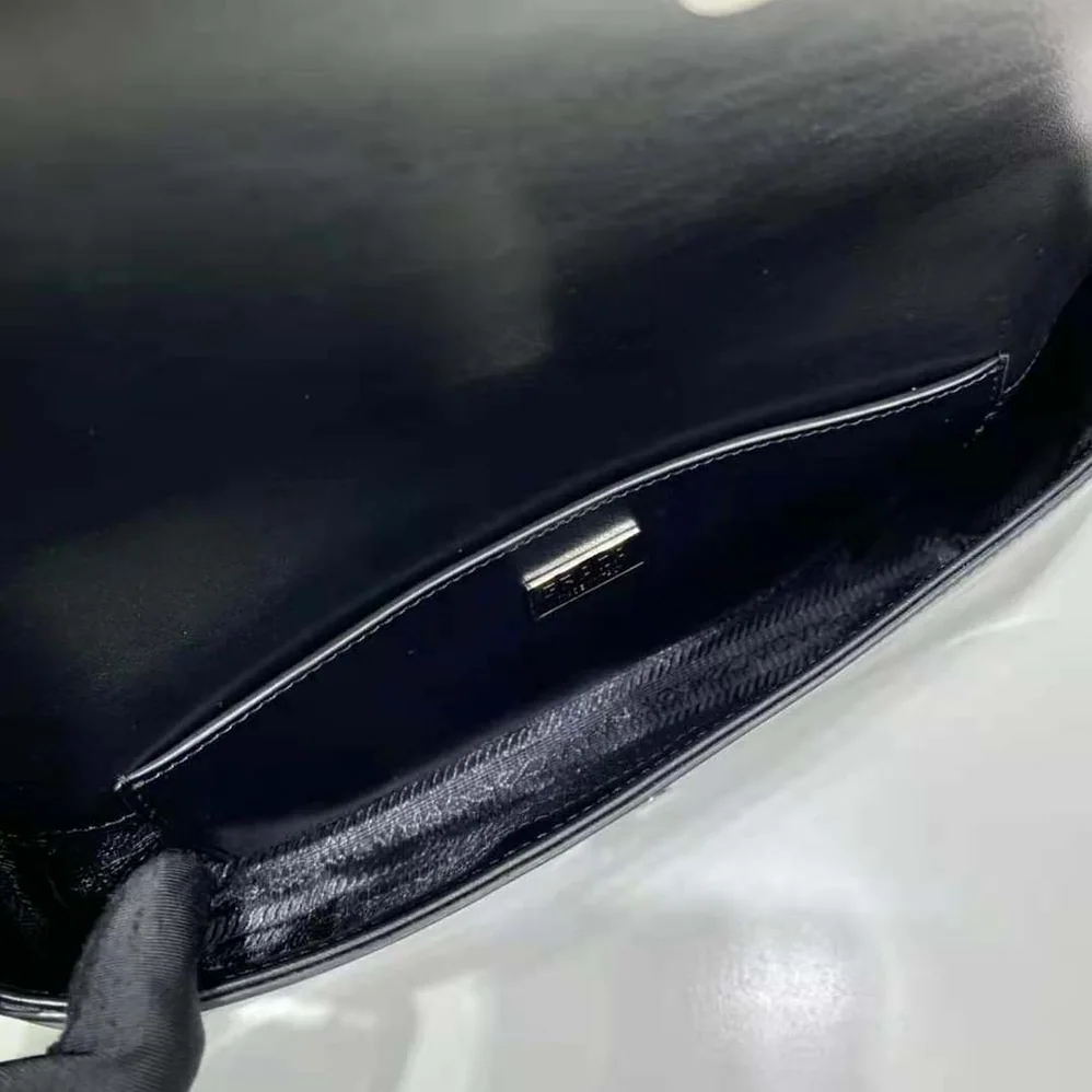 Prada Brushed Leather Prada Femme Bag for Women in Black Prada Brushed Leather Prada Femme Bag for Women in Black