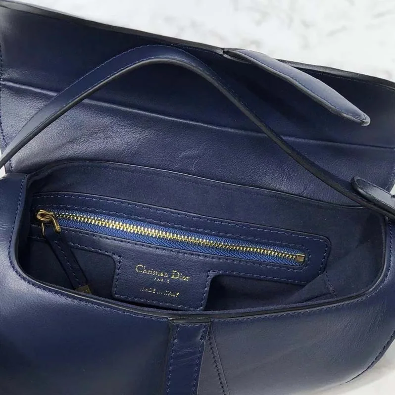 Dior Mini Saddle Bag in Blue Calfskin for Women Dior Mini Saddle Bag in Blue Calfskin for Women
