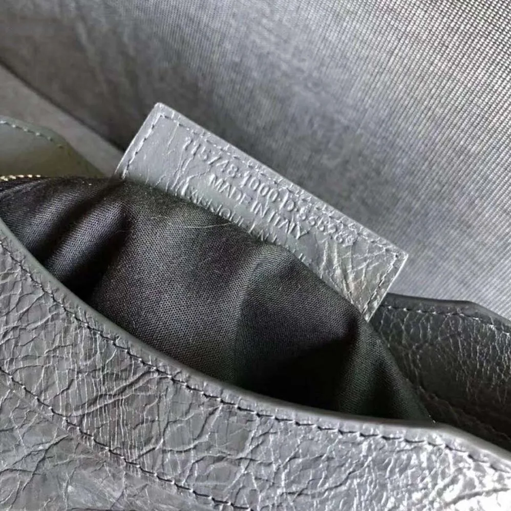 Balenciaga Classic Gold City Small Size Lambskin Bag for Women in Grey