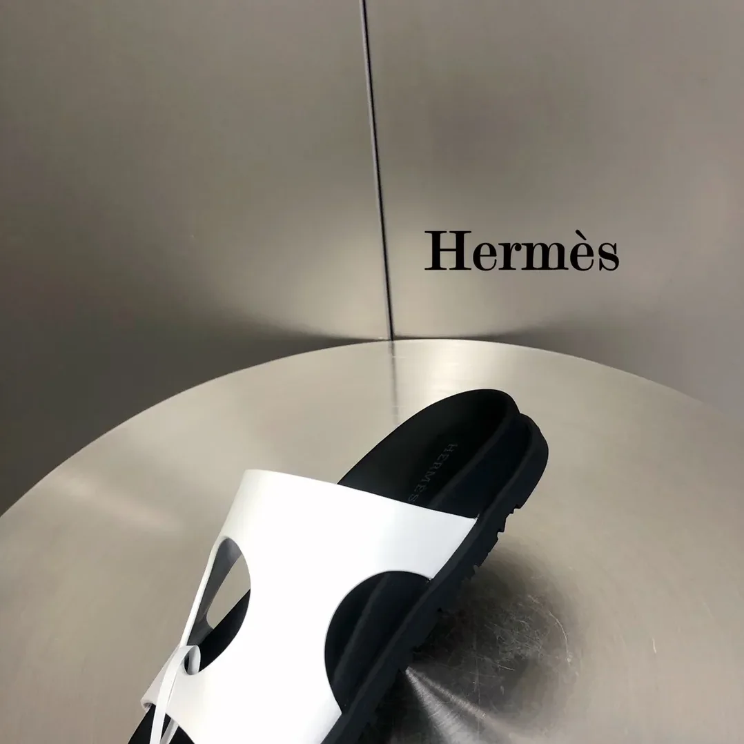 Hermes Edith Sandal White Hermes Edith Sandal White