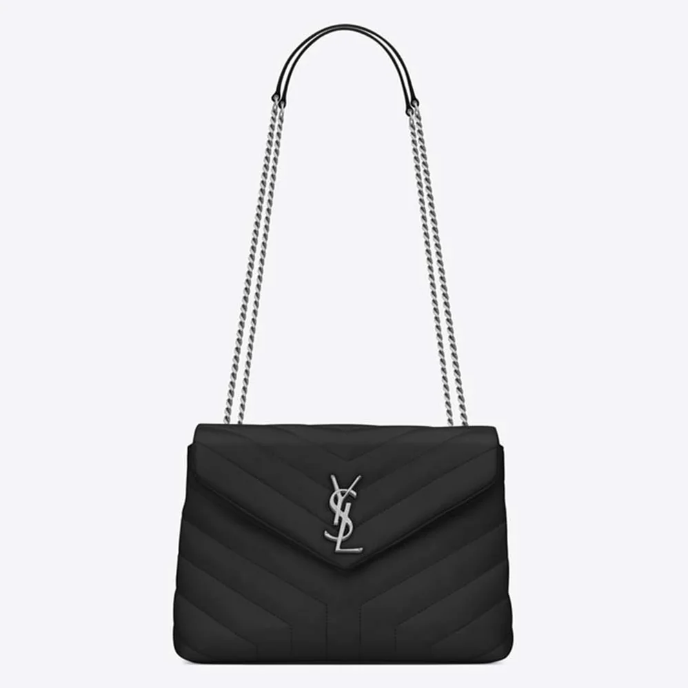 Saint Laurent YSL Small Loulou Bag Y Quilted Leather for Women in Black